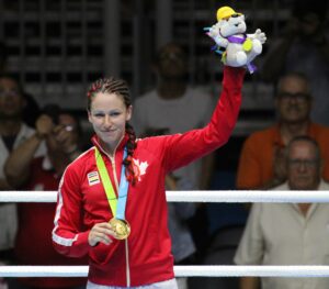 Mandy Bujold with her gold