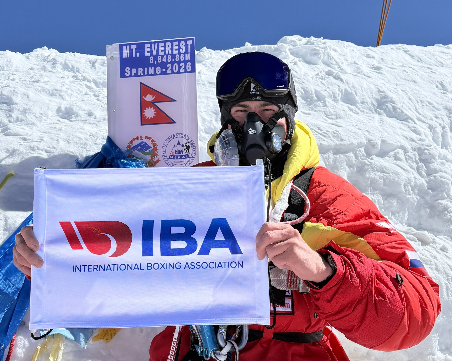 IBA flag raised at the peak of Mount Everest following historic ascent
